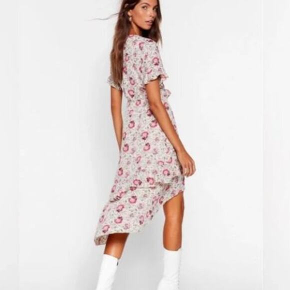 Nasty Gal Playing for Flower Floral Tiered Y2K Dress Flowy Cottage Western 6 - Picture 2 of 12
